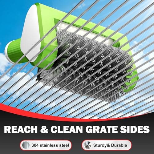 VYTOOV Electric Grill Brush, 2-Speed BBQ Grill Brush with LED Light/Screen Powerful Cleaning 800RPM/4000mAh/2 Brush Heads No Bristle Shedding Rechargeable Lightweight Grill Cleaner for Outdoor/Camping - Thumbnail 3