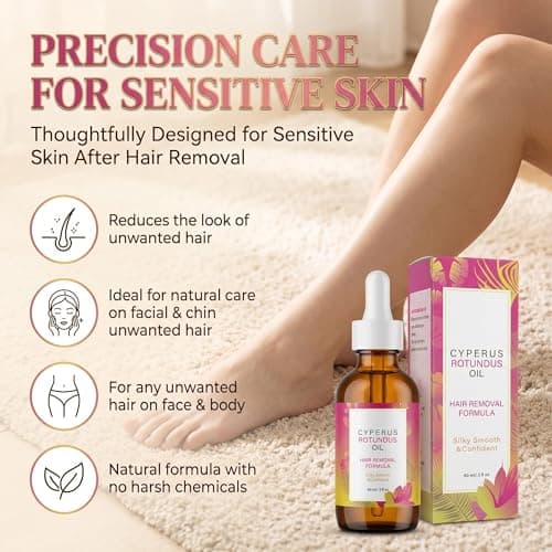 Cyperus Rotundus Oil, Natural Cyperus Rotundus Oil for Hair Removal,2.02 Oz - Thumbnail 6