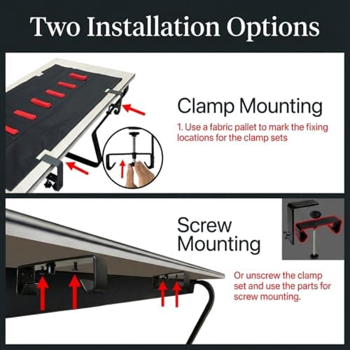 AHOMO Under Desk Cable Management No Drill – 36" L x 6" W Cord Organizer, Upgraded Silicone Pads (No Scratch), 16 Cable Slots, Washable PE Honeycomb Base, Fits Desks 0–2.1" Thick, Black - Thumbnail 6