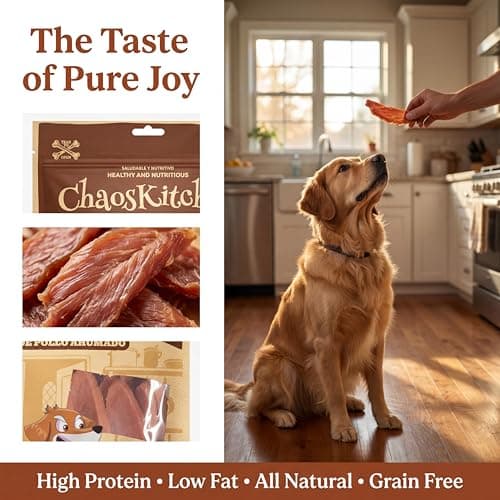 Chaoskitchen Smoked Chicken Jerky Dog Treats,Grain-Free High Protein Slices Healthy Training Rewards for Small Medium Large Dogs,Puppy Senior Friendly,Sensitive Stomach Safe,8.8oz/250g - Thumbnail 3