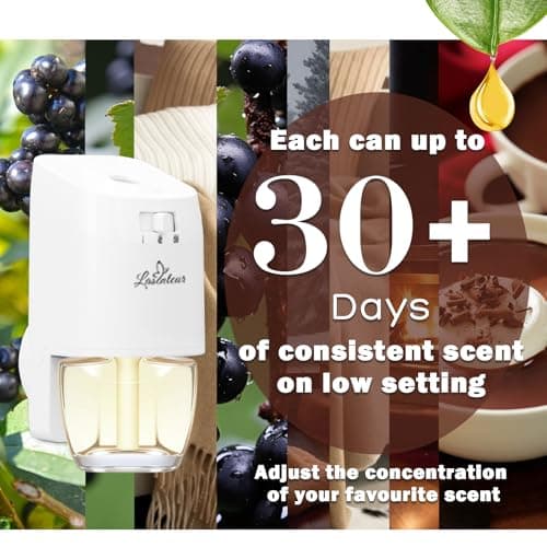 Plug In Air Freshener Refills, Black Currant, Wool Blanket, Hot Chocolate, Warm Fireplace, Summer Scented Refills for Home, 7.92 Fl Oz, 12 Count, Compatible with Air Wick & Glade, Not for Glade Plus - Thumbnail 4