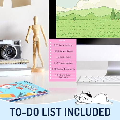 YPLUS Cat Sticky Notes Set, 440pcs Cute Planner Self-Stick Note Pads with Lined to Do List, Divider Tabs and Shaped Memos, Funny Office School Supplies, Gifts for Cat Lovers - Thumbnail 4