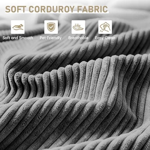 wanan 3-in-1 Folding Sofa Bed, Convertible Boneless Chair to Floor Lounger with Back Support & Portable Handle, Comfy Couch for Small Spaces Living Room Bedroom, Grey - Thumbnail 5