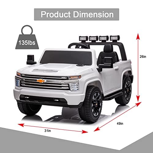 24V Ride on Toys for Kids,2 Seater Ride on Car for Kids Remote Control Kids Electric Cars Kids Driving Car with Bluetooth, Power of Wheel Car for Kids Truck for All Types of Road - Thumbnail 2
