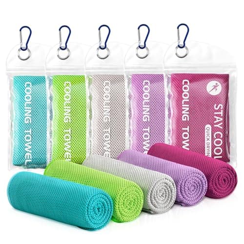 Ymomode Cooling Towels - 5 Pack Gym Towels, Gym Towel for Working Out, Yoga Towel, Quick Dry Towel for Running, Camping, Fitness & More Activities - Image 1