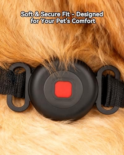 Location Tracker Tag for Dogs & Cats with Silicone Collar Holder, Works with Apple Find My & Android Find Hub, IP67 Waterproof Bluetooth Anti-Lost Locator (Black – Pet Collar Case, 1 Pack) - Thumbnail 6