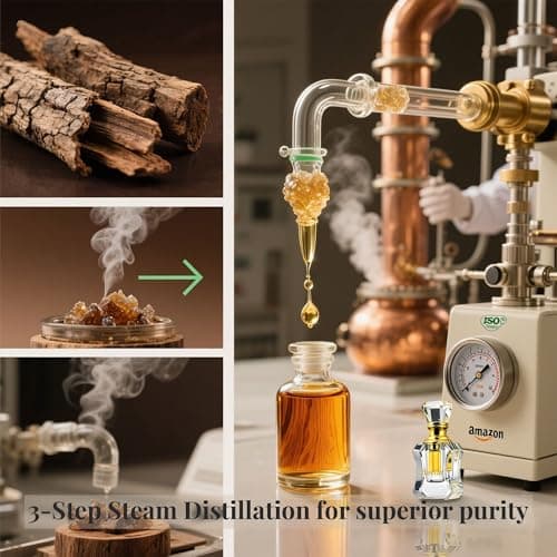 BasYar Hainan Agarwood (Oud) Essential Oil - 1ml Pure Steam-Distilled Taoist Oil in Transparent Crystal Bottle for Meditation, Focus & Luxury Fragrance - Thumbnail 6