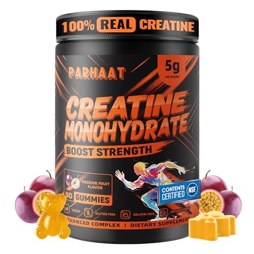 NSF Certified Creatine Gummy - Creatine Monohydrate Gummies 5g for Men & Women - Boost Focus,Strength, and Endurance, Vegan, Gluten-Free, Non-GMO, 2.5 Gram Creatine per Gummy ( Passion fruit 90 ct) - Image 1