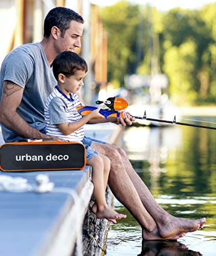 Urban Deco Kids Fishing Pole, Portable Telescopic Rod and Reel Combos Kids Fishing Rod Kit with Tackle Box for Boys,Girls,Youth,Beginner, Starter - Orange - Thumbnail 3