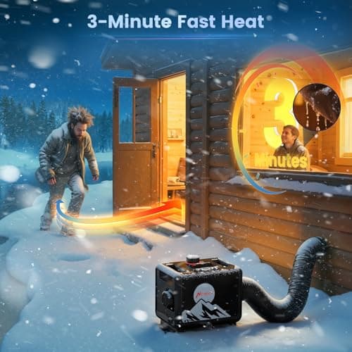 8KW Diesel Heater, All in One 7.5L Toolbox MAX Diesel Air Heater 110/12/24V Parking Heater with App Control, Wireless Temperature Sensing and Altitude Mode for RV Garage Camper 2025 Upgraded - Thumbnail 2