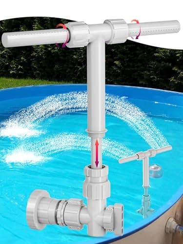 2026 Dual Spray Pool Fountain, 2-in-1 Retractable Height 360° Adjustable Waterfall Sprinkler Fountain, High-Pressure Pool Spray Fountain for Swimming Pool Spa Cooling, Grey - Image 1