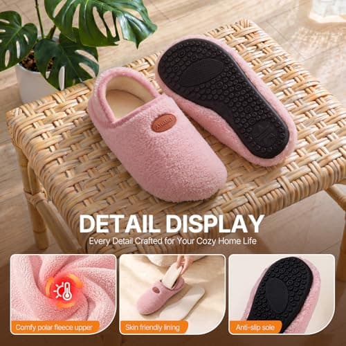 ATHMILE Slippers for Men Women Soft-Lightweight Slipper Socks Cozy Fuzzy House Shoes Slip-on Indoor Outdoor for Home Travel Gifts for Women Men - Thumbnail 4