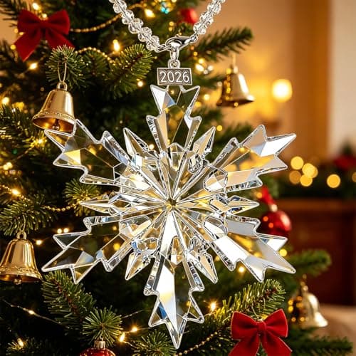 Crystal Christmas Ornaments 2026, Glass Snowflake Christmas Tree Ornaments - Thumbnail 2