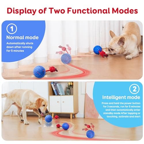 Moseyuh Interactive Dog Toy Motion Activated Pet Toys for Dogs, Safe E-TPU Material, Waterproof and Rechargeable, Durable Dog Toys for Medium and Large Dogs - Thumbnail 2