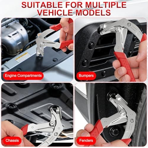 Car Clip Pliers, Clip Removal Tool with Spring-Loaded Lever for Auto Trim & Fastener Removal, Easily Remove Fasteners, Clips, and Rivets, Damage-Free Interior & Exterior Disassembly Tool - Thumbnail 6