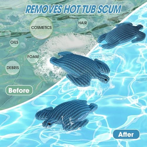 MTWEAR Hot Tub Scum Absorber, Hot Tub Accessories, Spa & Pool Scum Eliminating Balls,Hot Tub Scum Sponge for Hot Tub Oil Absorbing Sponge for Hot Tub Skimmer, Hot Tub Sponge Scum Remover (Turtle) - Thumbnail 3