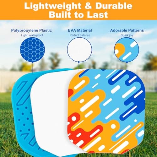 Kids Pickleball Paddles - Easter Gift Basket Stuffers Outdoor Beach Pool Yard Game Toy for Kid Ages 4 5 6 7 8 Year Old Boys & Girl, Ball Set of 2, Lightweight & Durable Grip for Small Hand, Beginner - Thumbnail 3