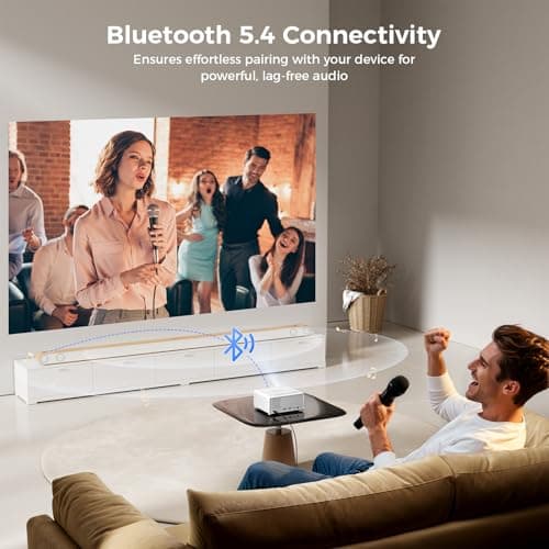 GOODEE Mini Projector with WiFi and Bluetooth - Built-in Apps, 1080P HD Home Theater Compatible with Netflix/YouTube/Prime Video, Short Throw Projectors Support HDMI/Smartphone/Laptop - Thumbnail 5