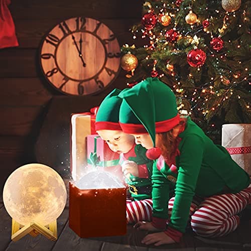 GDPETS Moon Lamp, 16 Colors Moon Night Light with Stand & Remote &Touch Control and USB Rechargeable Decorative Light Up Moon Lamp for Baby Kids Lover Birthday Party Gifts(4.8 inch) - Thumbnail 5