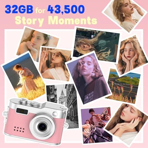 Keychain Camera, 1080P Y2K Vibe Camera, 32GB Card, 80 Min Record, Pocket-Sized Birthday Gift for Best Friends, Travel & Campus Life - Thumbnail 2