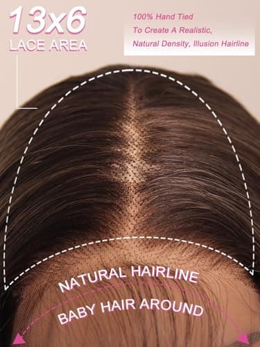 Barbique Highlight Blonde Synthetic Lace Front Wig for Women, Ombre Blonde Synthetic Wig 13x6 Hd Lace Front 26 Inch Long Wavy Heat Resistant Fiber Deep Parting, with Baby Hair Natural Hairline - Thumbnail 4