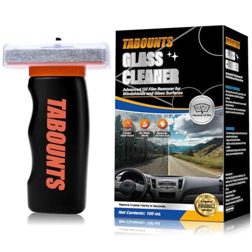TABOUNTS Glass Emulsion Cleaner, Glass Oil Film Remover for Cars, Roll-On Glass Guard with Brush Removes Oil, Grease & Fog, Ensuring Clear Driving Visibility with Anti-Fog Windshield Cleaning - Image 1