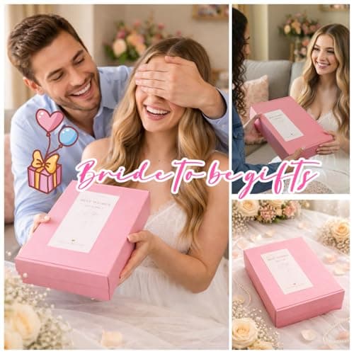 WOVOWOVO Bridal Shower Gifts for Bride To Be: Bachelorette Party Accessories Wedding Gifts - Bride Sash, Makeup Bag, Hair Clip, White Hair Bow, Sunglasses and Facial Headband - Thumbnail 4
