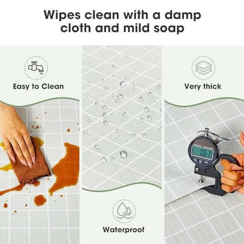 Beautysaid Shelf and Drawer Liner for Kitchen Cabinet, Non Adhesive Non Slip Shelf Paper Waterproof Washable Thickened for Dresser Pantry Shelve Bathroom Protector Liner(Light Green,12 in x 10 FT) - Thumbnail 6