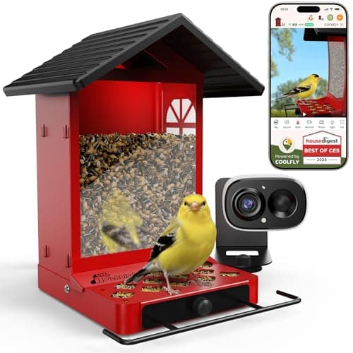 Richbird Smart Bird Feeder with Camera, 2.5K Ultra-HD Live Stream Bird House Camera, Free AI Identify Bird Species, Solar Powered Bird Feeder with 2.4L Large Capacity, Gift for Men Women Bird Lovers