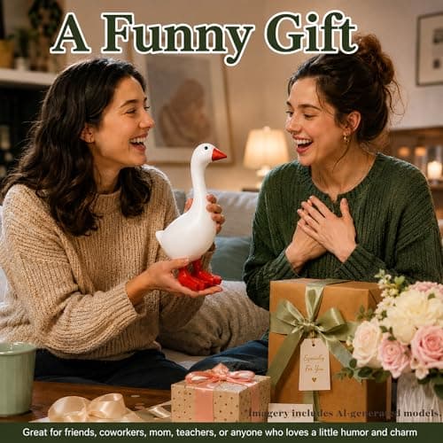 BRICKKIDS 7 inch Desk Goose Desktop Goose Gifts for Women Friends Coworkers Bosses Girlfriend Housewarming Gifts Home Office Desk Shelf Decor - Thumbnail 5
