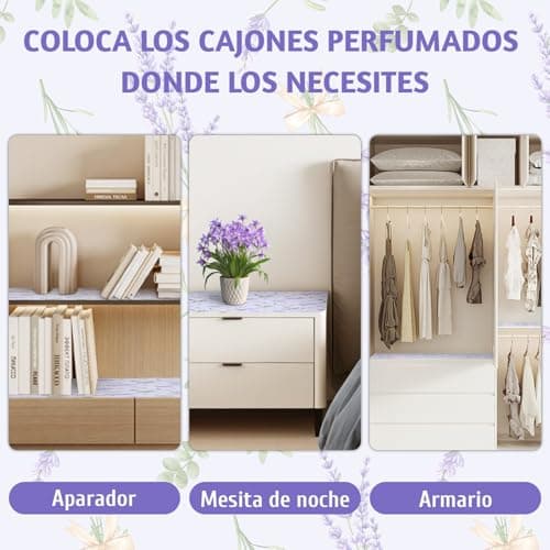 SCENTORINI Scented Drawer Liners for Dresser, 12 Sheets Lavender Scent Drawer Paper Liners,14.3x19.5 Inch Scented Paper Sheets for Home Shelf Closet Bedroom Drawers - Thumbnail 6