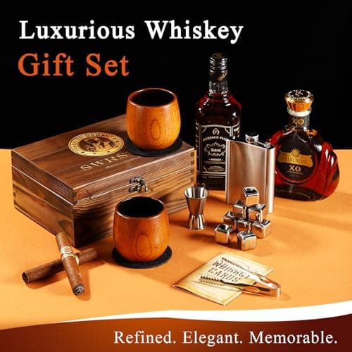 Charred Wooden Bourbon Drinking Glass - Premium Bourbon Gifts for Men - Handcrafted Wooden Whiskey Glasses & Whisky Tumbler for Whiskey Lovers Dad Boyfriend Husband Friend - Thumbnail 4