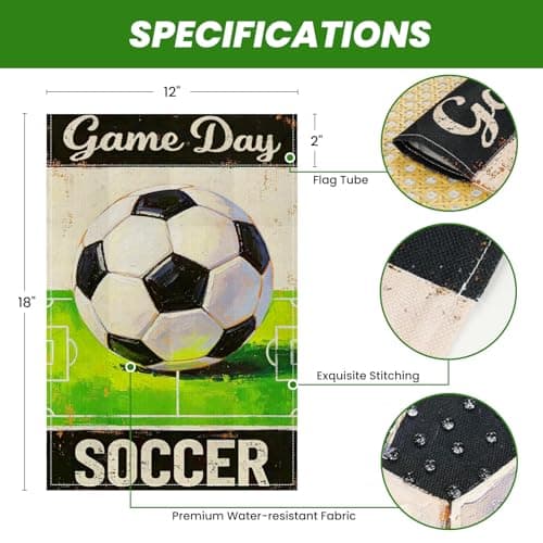 2026 World Cup Decorations USA Soccer Garden Flag, Game Day Summer Yard US Soccer Decor Garden Flags for Outside, 12x18 Inch Double Sided Outdoor Lawn Porch Party Sports World Cup Decorations Favors - Thumbnail 4