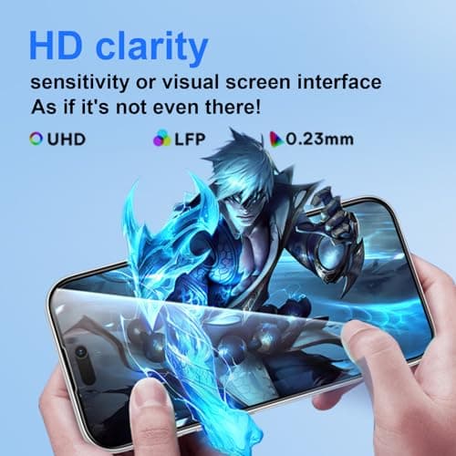OneFish Full Edge Coverage Tempered Glass Screen Protector for IPhone 15/IPhone 14 Pro 6.1 inch, 2 Pack Edge Reinforcement, Self-Aligning Installation, Case Friendly HD Screen Protectors - Thumbnail 6