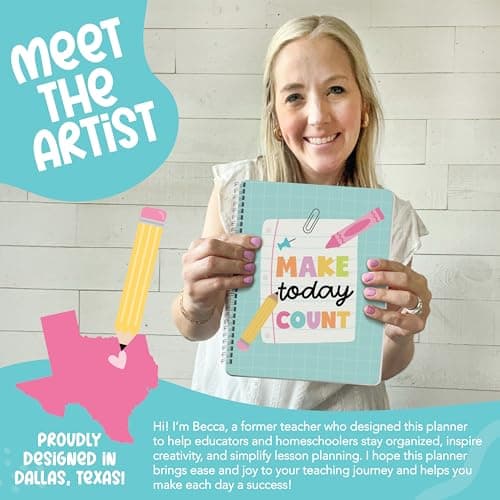 Hadley Designs Teacher Planner 2026-2027 – Undated Teacher Planners, Homeschool Lesson Planner Book For Teachers Must Haves, Lesson Plan Book For Teachers Classroom Supplies & Appreciation Gifts - Thumbnail 2