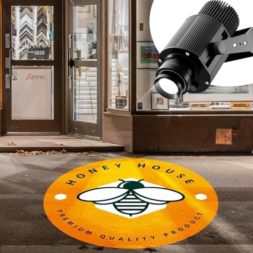 ARXENOVATH 50w Logo Projector for Business Custom GOBO Projectors Rotating Store Floor Personalized Wall Outdoor Waterproof IP67 Image for Shop Advertising,Wedding Stage - Image 1
