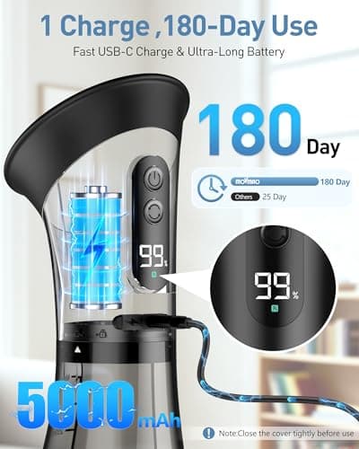 Ear Wax Removal, Electric Ear Cleaner with LED Display, FSA-HSA-Eligible, Ear Irrigation Kit with Dual Tank Includes 12 Tips, IPX7, Safe & Effective Cleaning for Adults & Kids, Easy to Use - Thumbnail 6