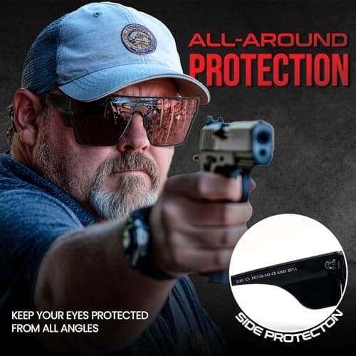 DreamCalf Z87 Polarized Sunglasses for Men Big Square Polarized Z87.1 Sun Glasses with UV Protection - Thumbnail 2
