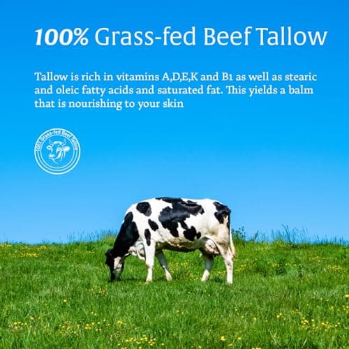 Whipped Honey Tallow Balm for Skin – 100% Grass-Fed beef Tallow, Manuka Honey, Body Butter, Dry Skin Cream, Natural Moisturizing Cream for Dry, Sensitive Skin, Eczema & Body Care, 4 oz - Thumbnail 5