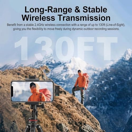 KASOHQEE Wireless Lavalier Microphone for iPhone 16/15/14/13, iPad & Android, Magnetic Clip-on Mini Mic with Charging Case,30H Playtime Plug-Play Lapel Lavalier Mic for Vlog TikTok, AI Noise Reduction - Thumbnail 5