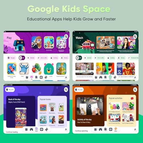 aiprotablet Kids Tablet, Android 16 Tablet for Kids 10 inch Octa-Core 2.2GHz with Case, 30GB RAM 64GB ROM, 2TB Expand, Parental Control, Dual Camera, BT, WiFi, with Keyboard Mouse Stylus, Gift (Pink) - Thumbnail 3