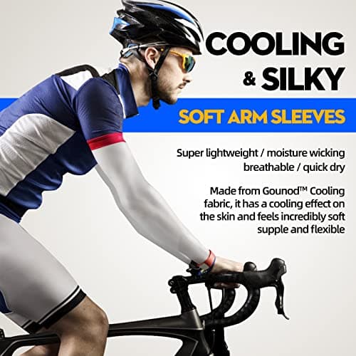 GOUNOD Arm Sleeves for Men Women,Compression Sleeves to Cover Arms for Men Working,Sun Sleeves for Men UV Protection - Thumbnail 4