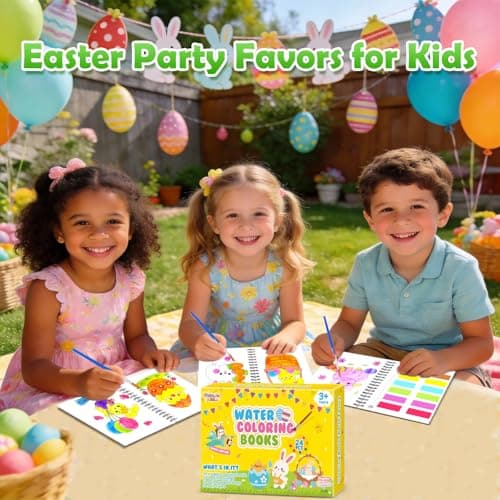 FEREDO KIDS Easter Coloring Books Party Favors for Kids - 24 Pack Mini Water Coloring Books for Kids, Easter Basket Stuffers Students Classroom Gifts Bulk, Birthday Return Gifts Party Favors Bulk - Thumbnail 4