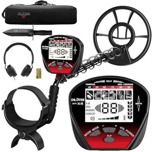 DR.ÖTEK Metal Detector for Adults, Professional Metal Detectors Waterproof with 10" IP68 Coil, Larger LCD Display, High Accuracy for Gold & Silver Detection & Beach Treasure Hunting, Beginner Friendly - Image 1