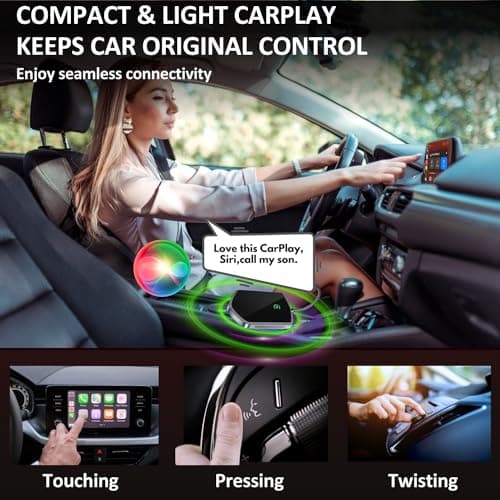 symtype Wireless Carplay Adapter for iPhone: Stable Fast Connection for Apple Carplay Wireless Adapter Wireless Apple Carplay Adapter Apple Car Play Wireless Adapter | Fits Cars from 2015, iOS 10+ - Thumbnail 3