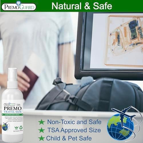 Travel Bed Bug & Mite Killer Spray by Premo Guard 3 oz – Child & Pet Safe – Fast Acting – Stain & Odor Free – Best Protection – Carryon Bag Approved - Thumbnail 2