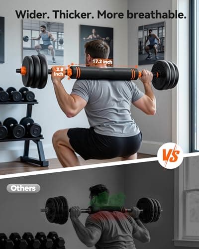 FEIERDUN Adjustable Dumbbells, 45lbs Free Weight Set with Connector, 4 in1 Dumbbells Set Used as Barbell, Kettlebells, Push up Stand, Fitness Exercises for Home Gym Suitable Men/Women. - Thumbnail 5