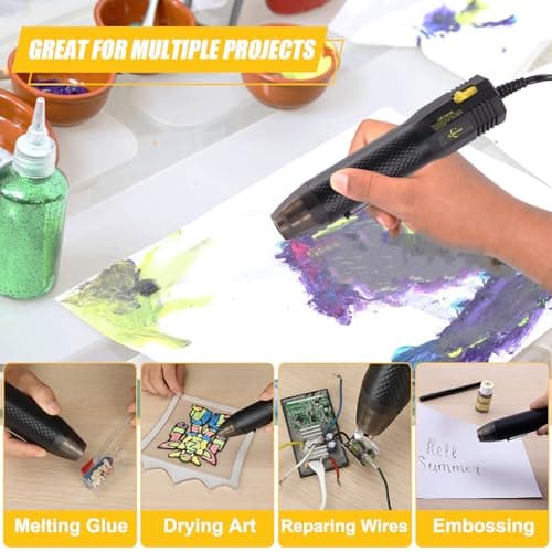 350W Heat Gun 2-Temp 392°F/662°F Hot Air Gun for Crafts & Shrink Tubing - Thumbnail 5