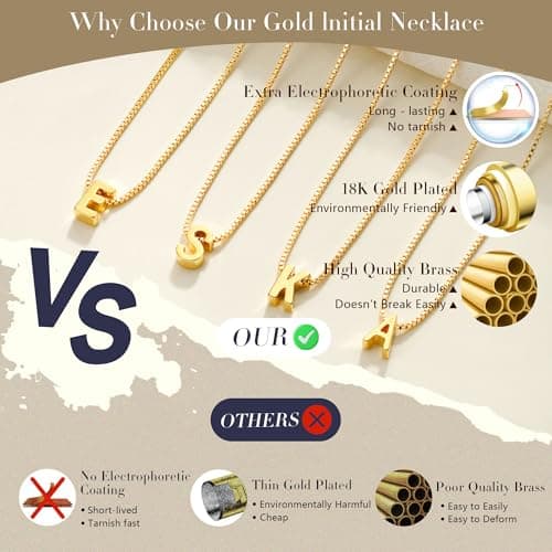 Decholly Teen Girl Gifts Trendy Stuff, Dainty Initial M Necklaces for Girls Women Teen Girl Gifts Trendy Stuff 5 6 7 8 9 10 11 12 13 14 15 16 Year Old Girls Daughter Sister - Thumbnail 5
