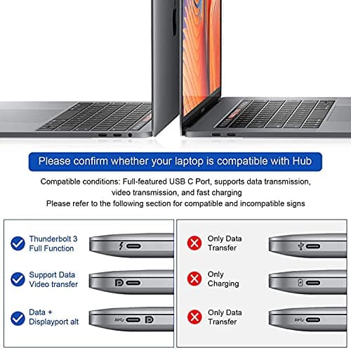 G GOPALA USB C to Dual HDMI Adapter 4K@60Hz, Multiport Adapter with 2 HDMI, USB3.0, PD 100W, USB C Splitter Compatible with MacBook Pro/Air, iPad Pro, Dell, HP, S24/S23/S22 - Thumbnail 2